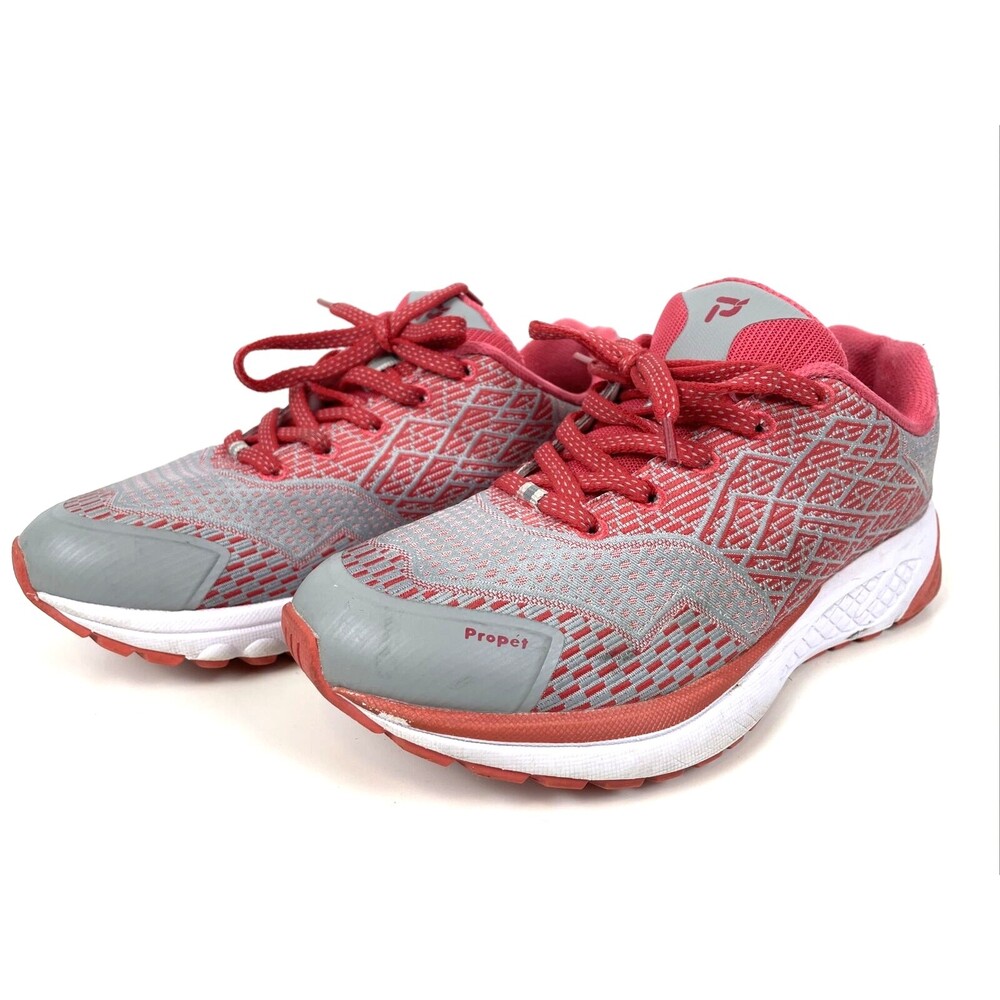 Propét One Walking Running Jogging Sneakers Shoes Pink & Gray - Women's Size 6.5